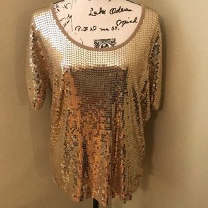 Gold Sequin Michael Kors Top like new